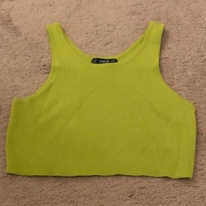 ribbed green tank top